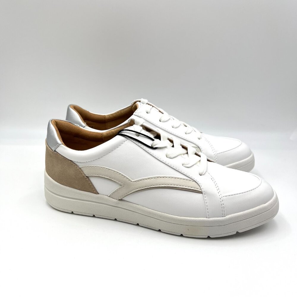 Rockport Womens Size 8 White Tan‎ Brown Casual Sneakers Shoes